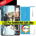 100% Оригинальный 6,9 ''дисплей для Samsung Galaxy S20 Ultra G988F G988BDS ЖК-дисплей с сенсорным экраном дигитайзер в сборе запасные части