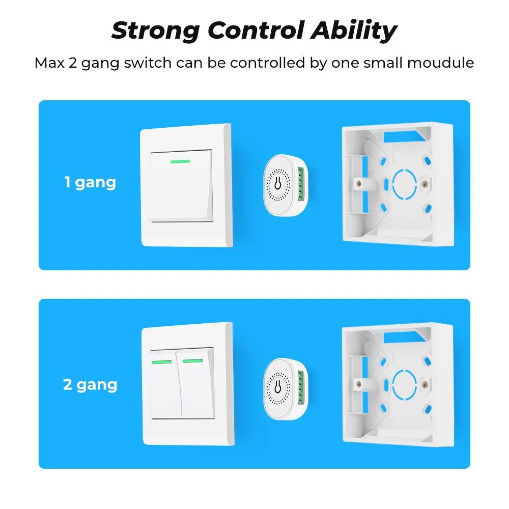 Смарт-светильник ключатель SMATRUL 16 А 1/2 клавиш Wi-Fi Bluetooth | Обустройство дома