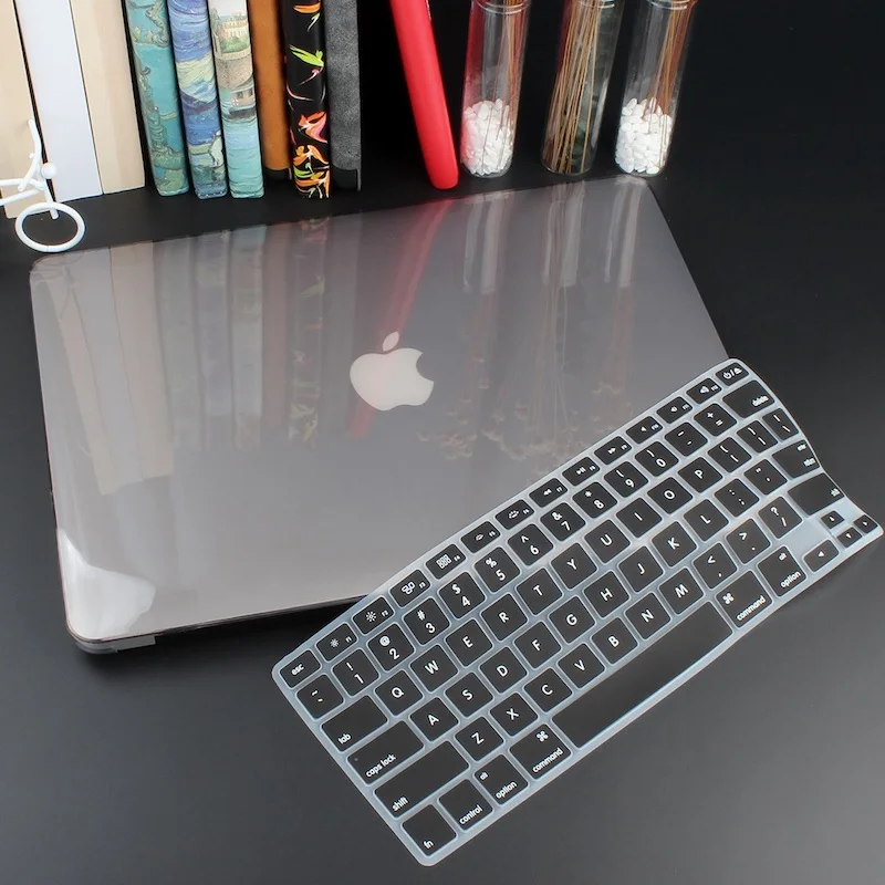 Crystal Grey Чехол для ноутбука 4 в 1 для MacBook Air 11, 13 дюймов и Pro retina 13,3, 15,,,, кристально Матовый Жесткий чехол для клавиатуры - Цвет: Crystal Grey