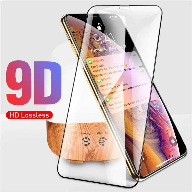 

Закаленное стекло 9D для iPhone 13, 12, 11 Pro Max, X, XR, XS Max, 6, 6s Plus, 7, 8 Plus, полное покрытие, защита экрана, закаленное стекло, 1-3 шт.