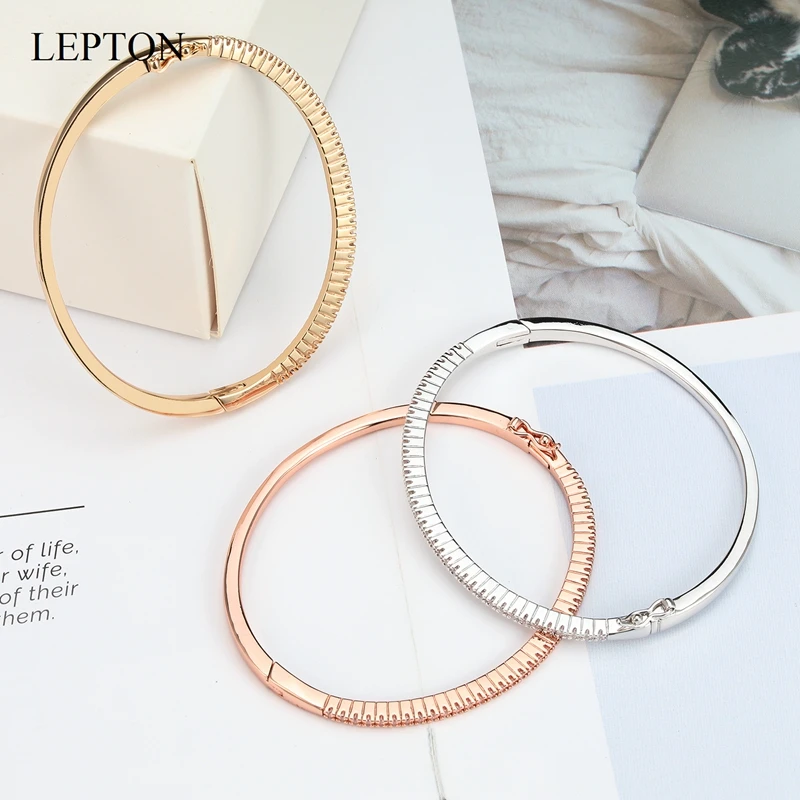 Роскошные браслеты из розового золота с низким ключом белые кубическим