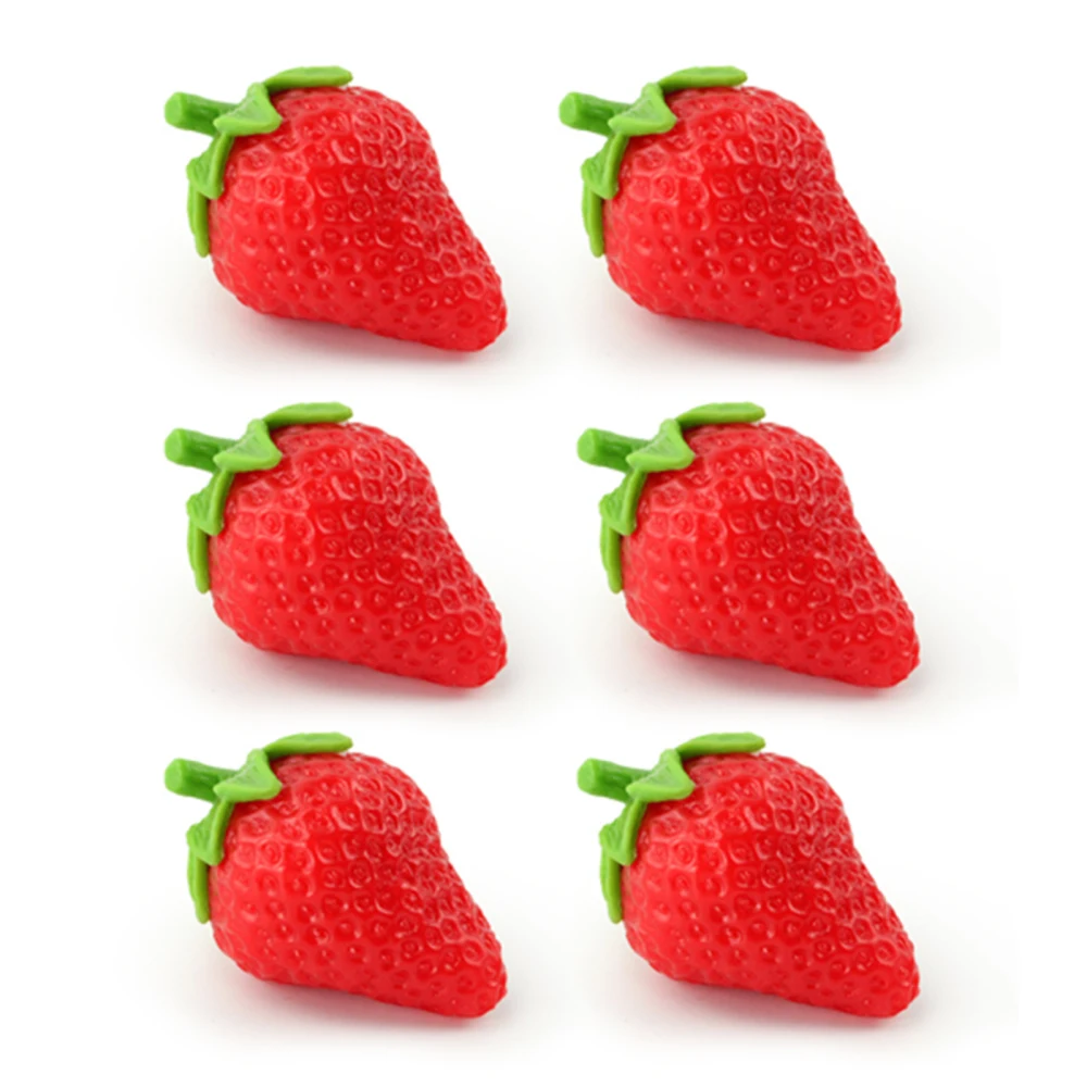

Artificial Strawberry Fruit Props 6pcs PVC Plastic Kitchen Photography 6 Pieces Party DIY Home Wedding Decoration