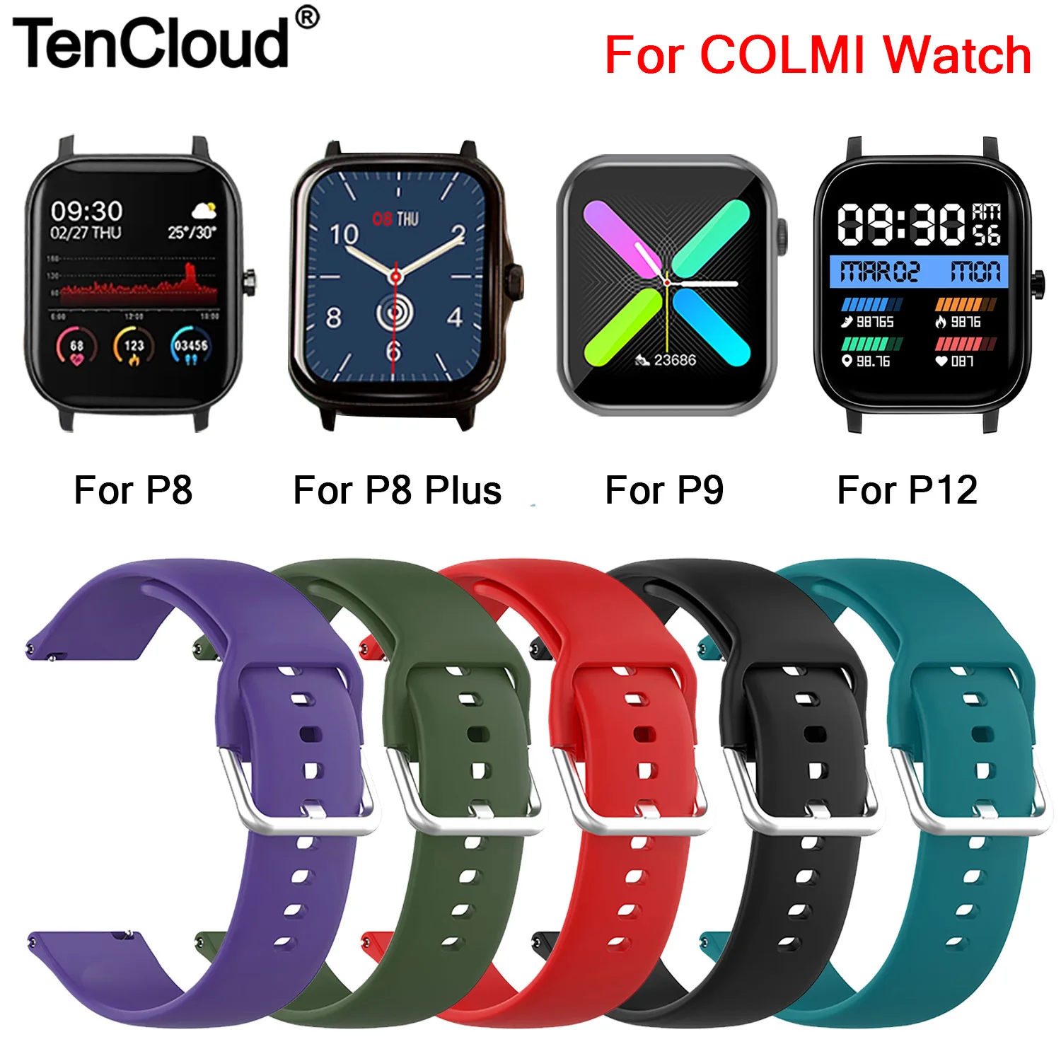 

Watch Band For COLMI P28 P8 Plus Pro SE Wrist Strap For COLMI P12 P10 P9 V31 V23 Pro Land 2S Bracelet Wristband Replacement Belt