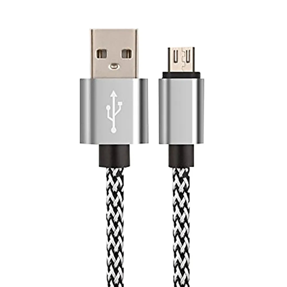 1M Micro usb cable 2A Braided Aluminum fast charging For Samsung Galaxy S7 for huawei Android Mobile Phone | Электроника