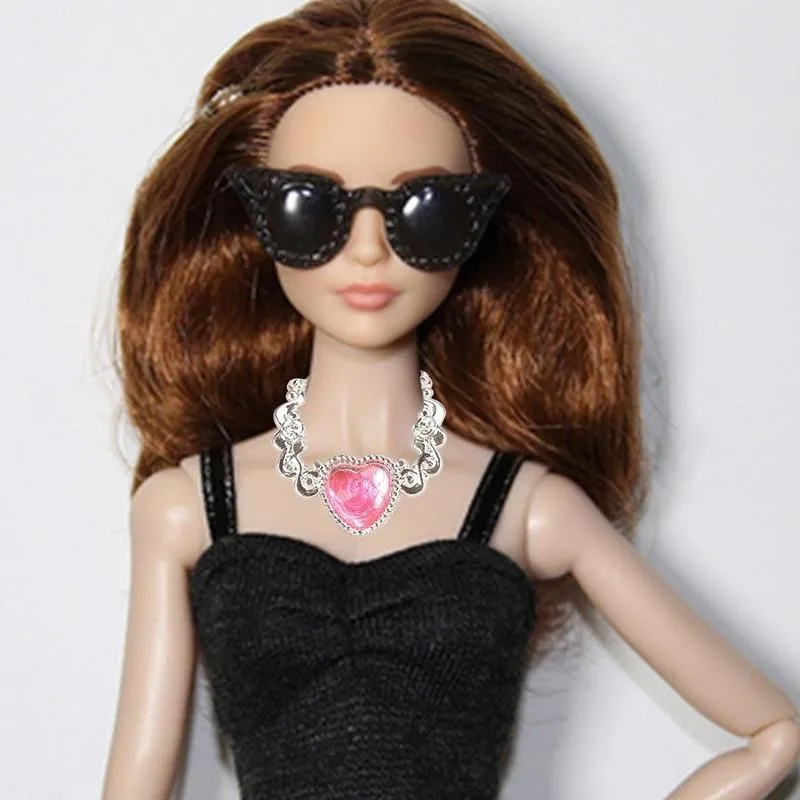 

Doll Accessories Mini 6 Pcs/set Doll Fashion Crystal Gifts For Kids Plastic House Types Toy Play Necklace Girls Multiple D8U3