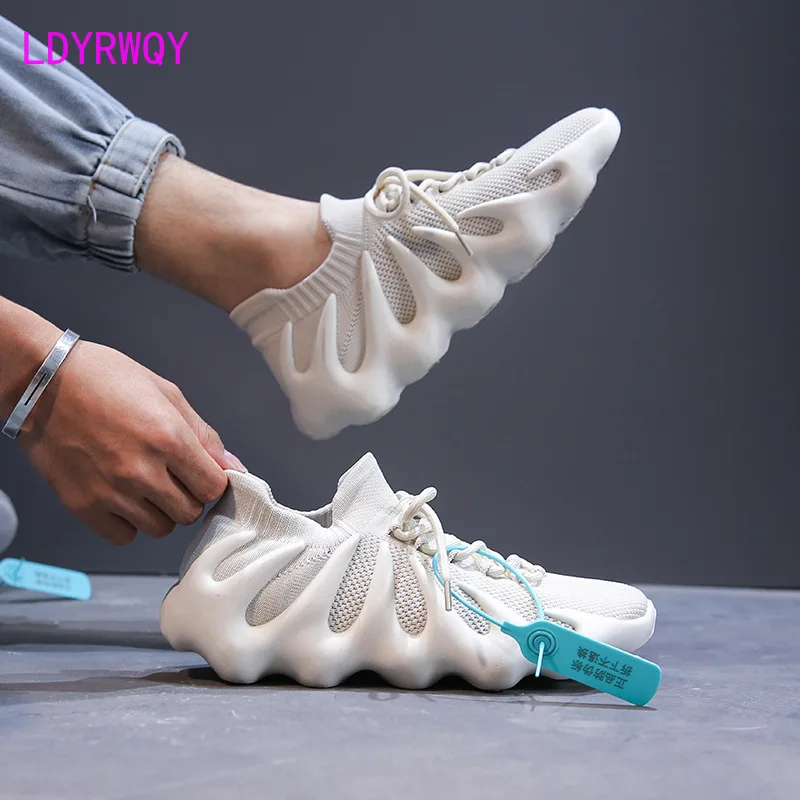 

LDYRWQY 2021 new summer Korean style temperament fashion solid color lace-up breathable mesh flat shoes