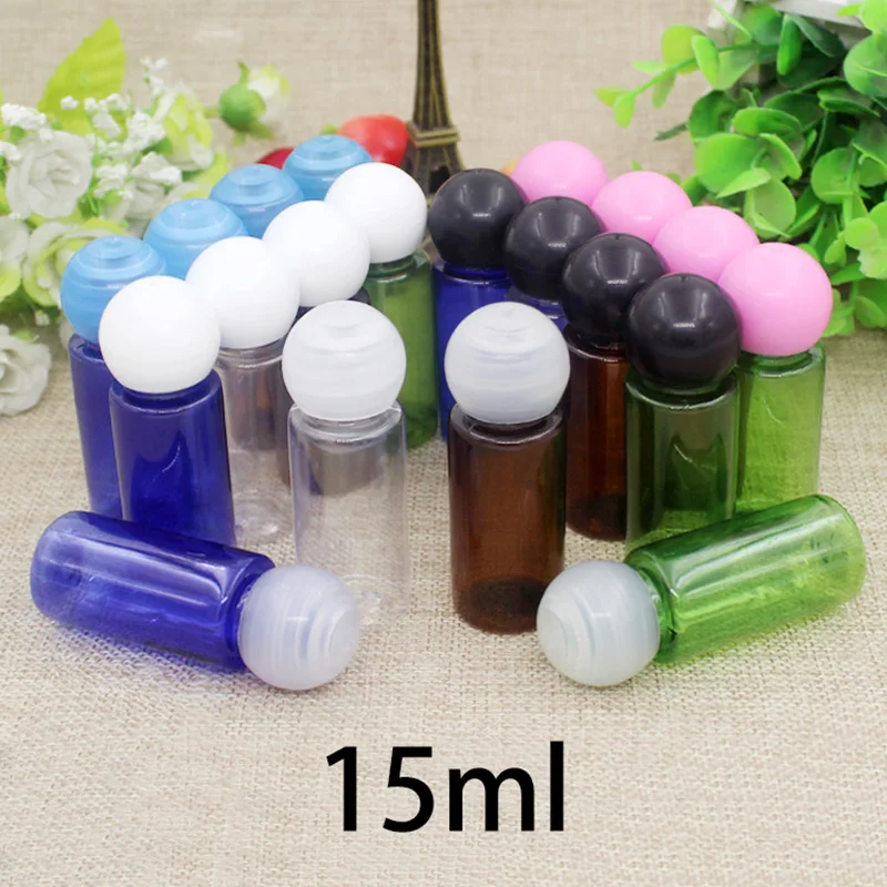 15 мл пластиковая бутылка для воды пустой зеленый коричневый синий косметические