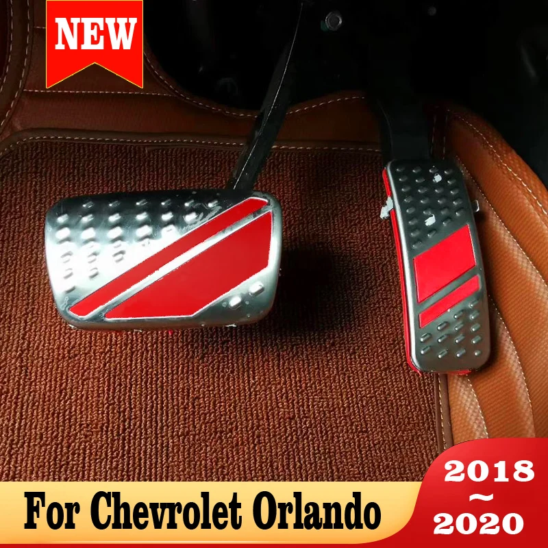 

For Chevrolet Orlando 2018-2020 Car Pedals Accessories Car Cap Foot Rest Cover Accelerator Brake Clutch Pedals Parts