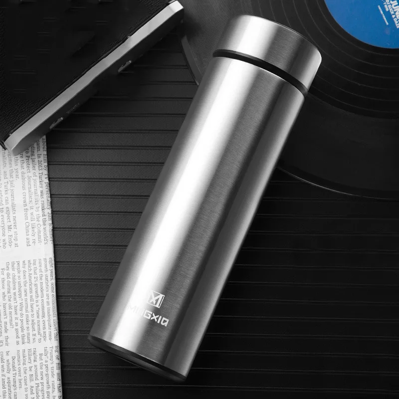 JOUDOO Vacuum Insulation Cup Water Bottle 500ML Stainless Steel Thermos-Cup 35 - Цвет: Серебристый