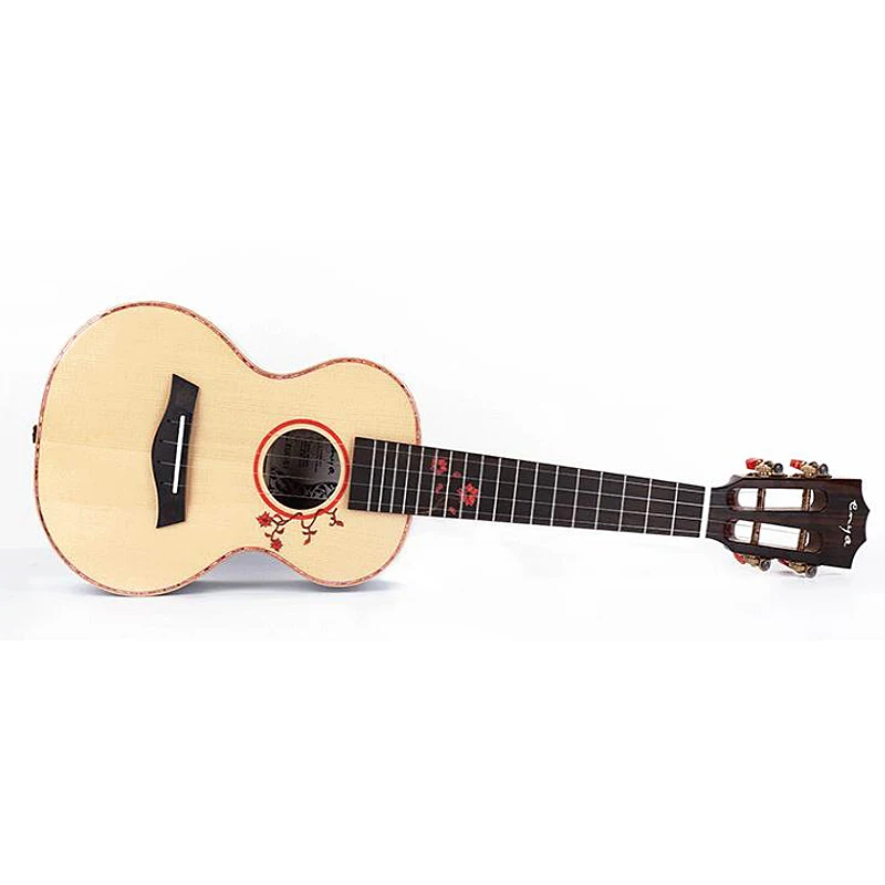 Enya Kaka S1 Массив ели укулеле 2" 26" ukelele Африканский палисандр с обратной стороны концерта/тенор Гавайские гитары, музыкальные инструменты