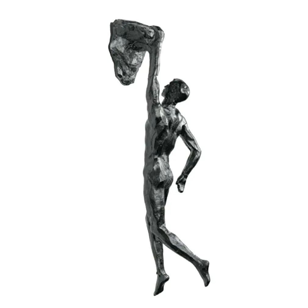 

Retro Rock Climbing Figures Resin Sculpture Craft Wall Decorations Pendant Wall Statue Living Room Wall Decorative Sportsman