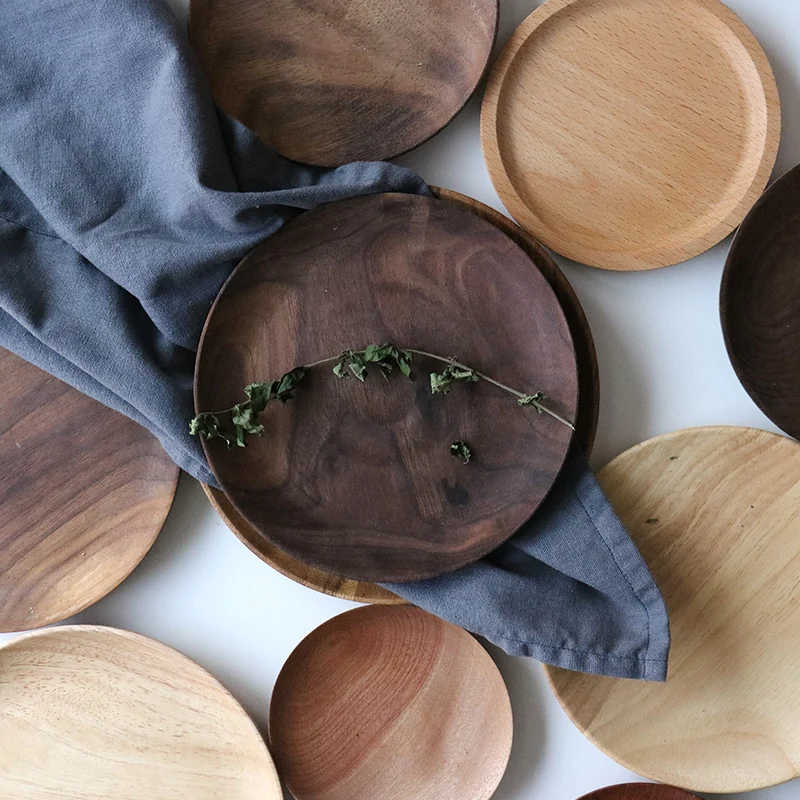 Новинка 2020 японская деревянная креативная посуда с бабочкой поднос из цельного