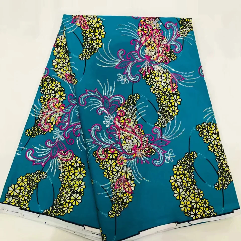 Новейшие африканские блестки ткани 100% хлопок Batiki восковые принты Kitenge/Pagnes/Kikwembe