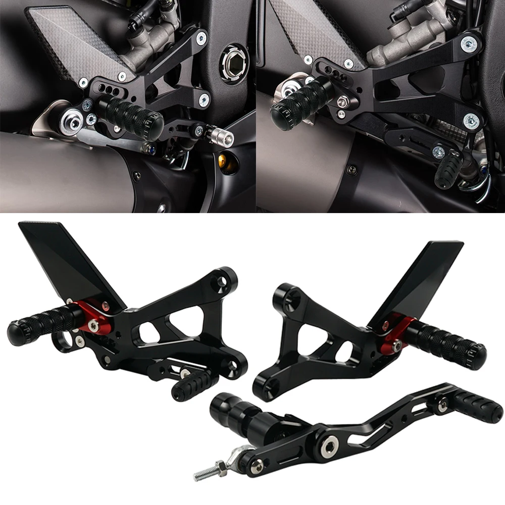

Регулируемый стандарт обратный подножки для Yamaha YZF R6 YZF-R6 2017-2020 2018 2019 Мотоцикл Сзади наборы для ухода за кожей задние комплекты фиксированный...