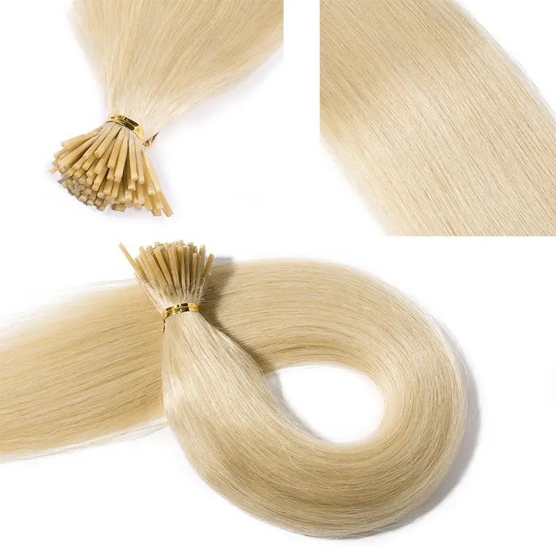 SEGO 1"-22" 50 г 100 прядей прямые человеческие волосы, кератиновые накладные волосы, Предварительно Связанные, не Реми, fusion