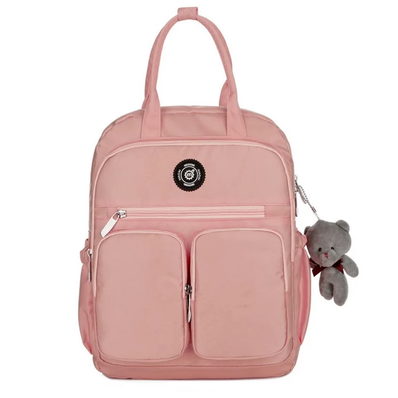 Pink Новинка, повседневный женский рюкзак, много карманов, большая емкость, водонепроницаемый, для путешествий, школы, Прямая поставка - Цвет: Pink