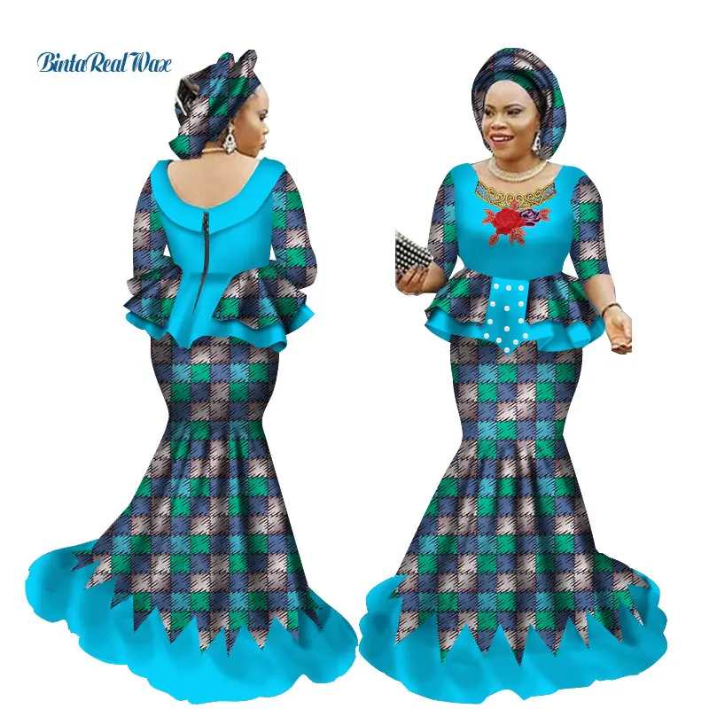 Женский комплект из юбки и кружева в африканском стиле|Африканская одежда| |