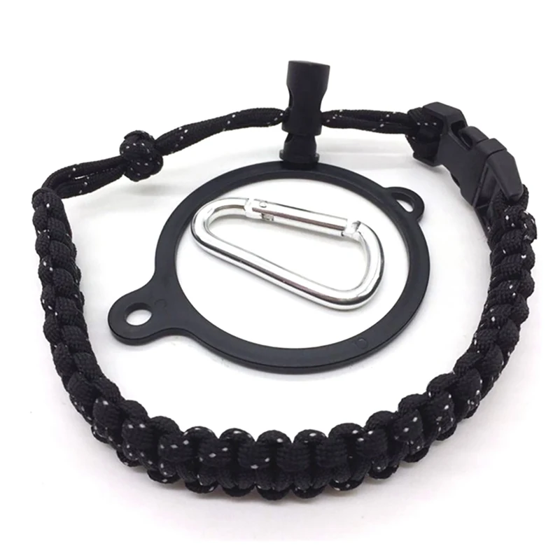 1 шт. ремешок для бутылки с водой держатель кольцом и пряжкой Плетеный Паракорд