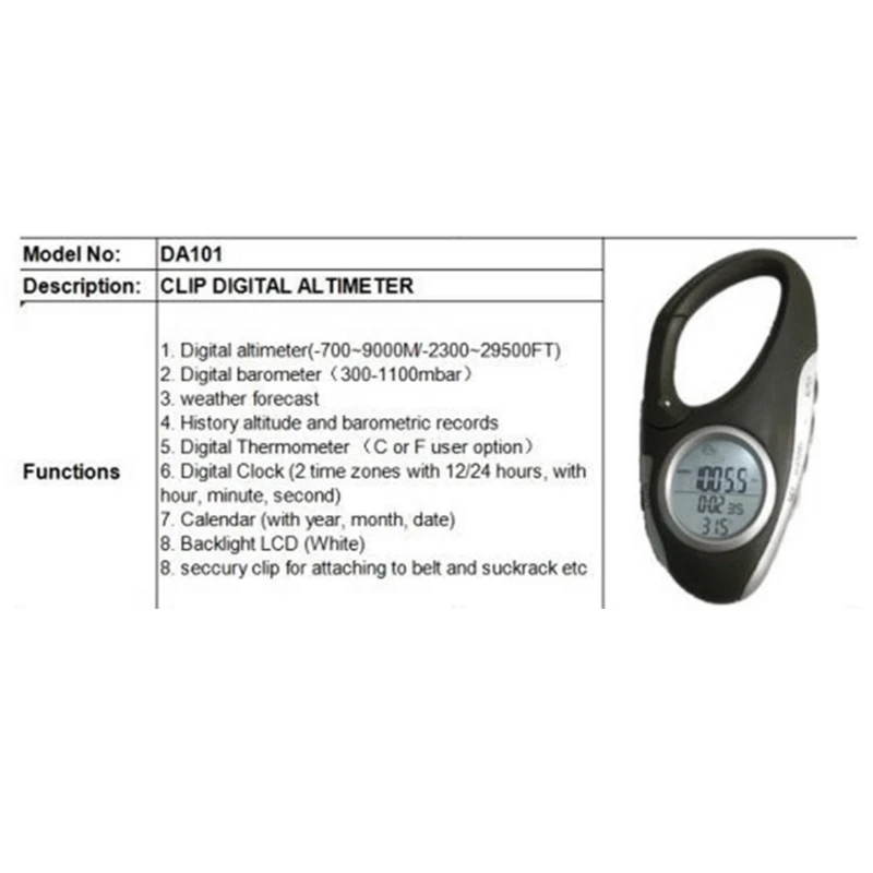 

Digital Altimeter, 8 In 1 Handheld Electronic Altitude