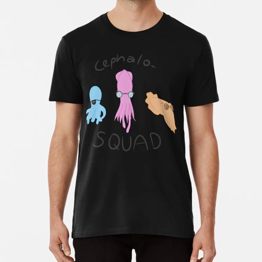 Cephalo SQUAD футболка cephalopod cephalopods octopus кальмары Каракатица морские создания|Мужские
