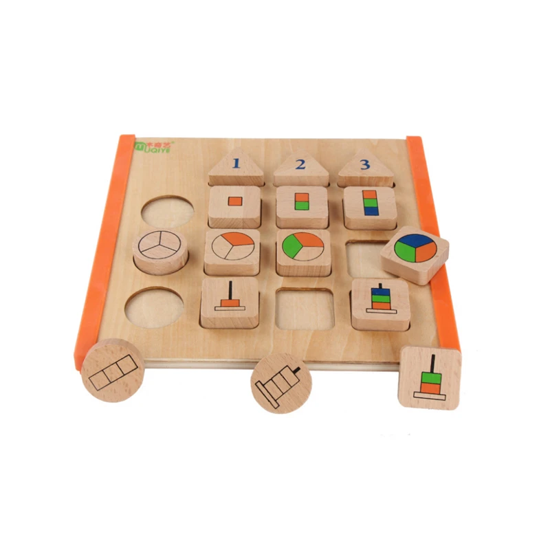 

Kids Montessori Wooden Self-Correcting Counting Number Puzzle Pairs Color Shape Matching Memory Game Math Learning Toys