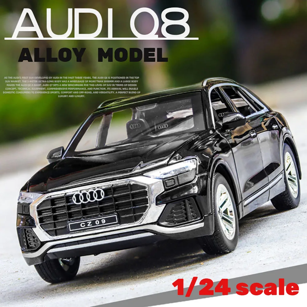 Модель автомобиля audi 1/24 модель из сплава со звуком и подсветкой игрушечная