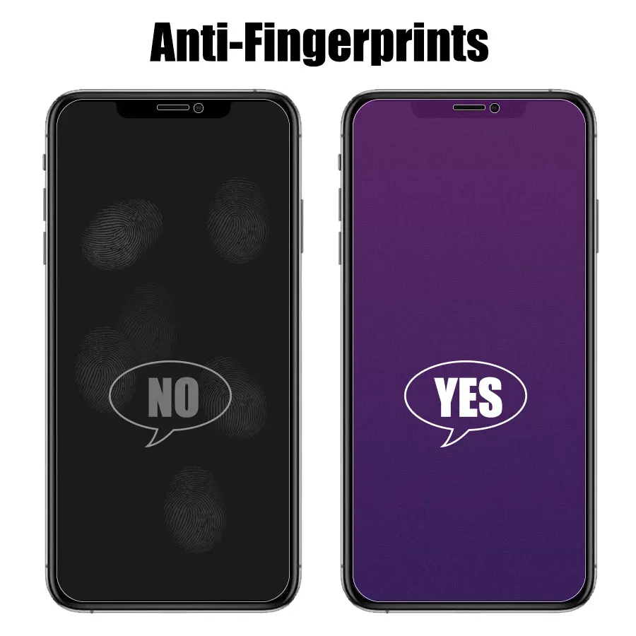 УФ-светильник фиолетового и синего цвета, матовое закаленное стекло для IPhone 11 Pro XS Max XR X 8 7 6 6s Plus, Защитное стекло для экрана