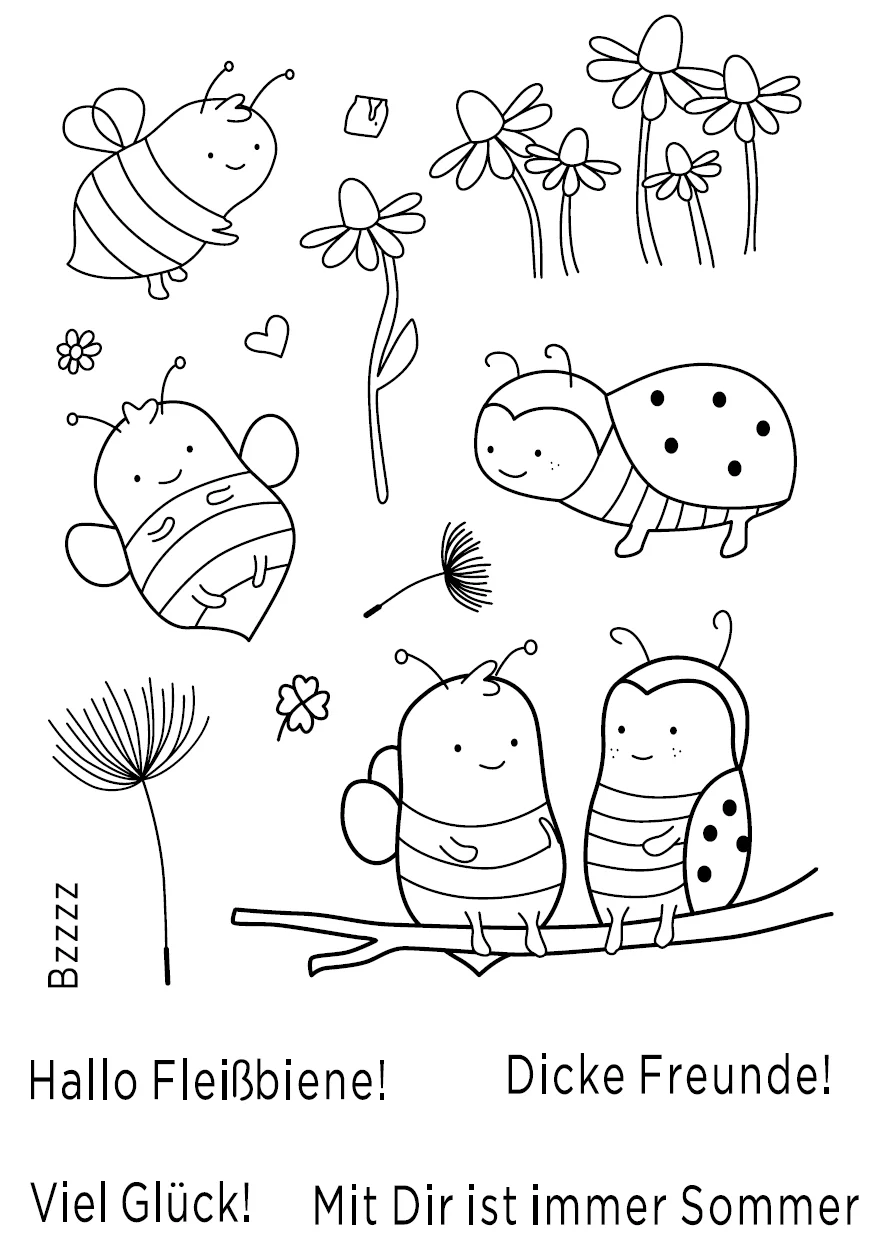 Немецкий медовый прозрачный силиконовый штамп/печать для DIY скрапбукинга/альбом