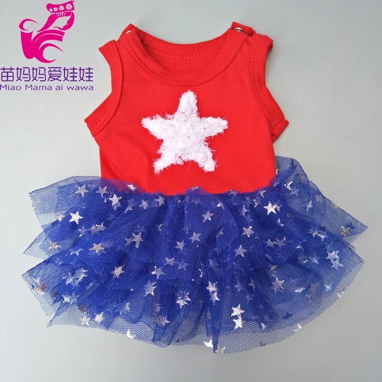 Для куклы 43 см красное платье в клетку для кукол 18 дюймов Одежда верхняя одежда