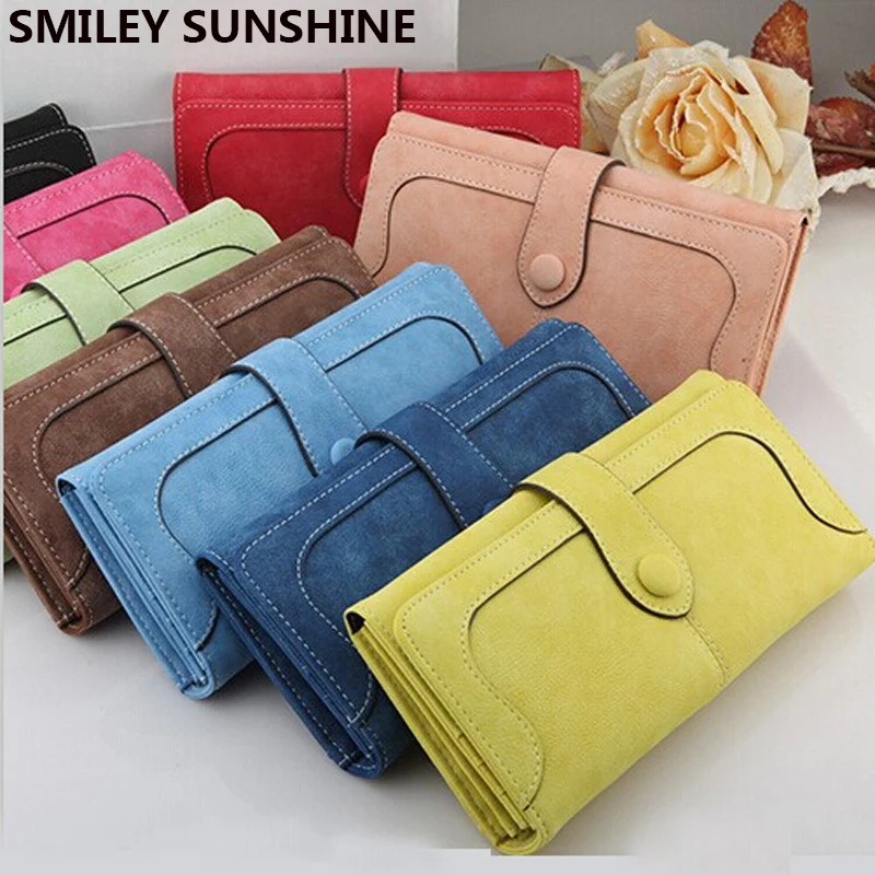 Бренд SMILEY SUNSHINE, женские кошельки с ремешком,, женский кожаный длинный красный кошелек, большие женские кошельки, monederos portefeuille femm