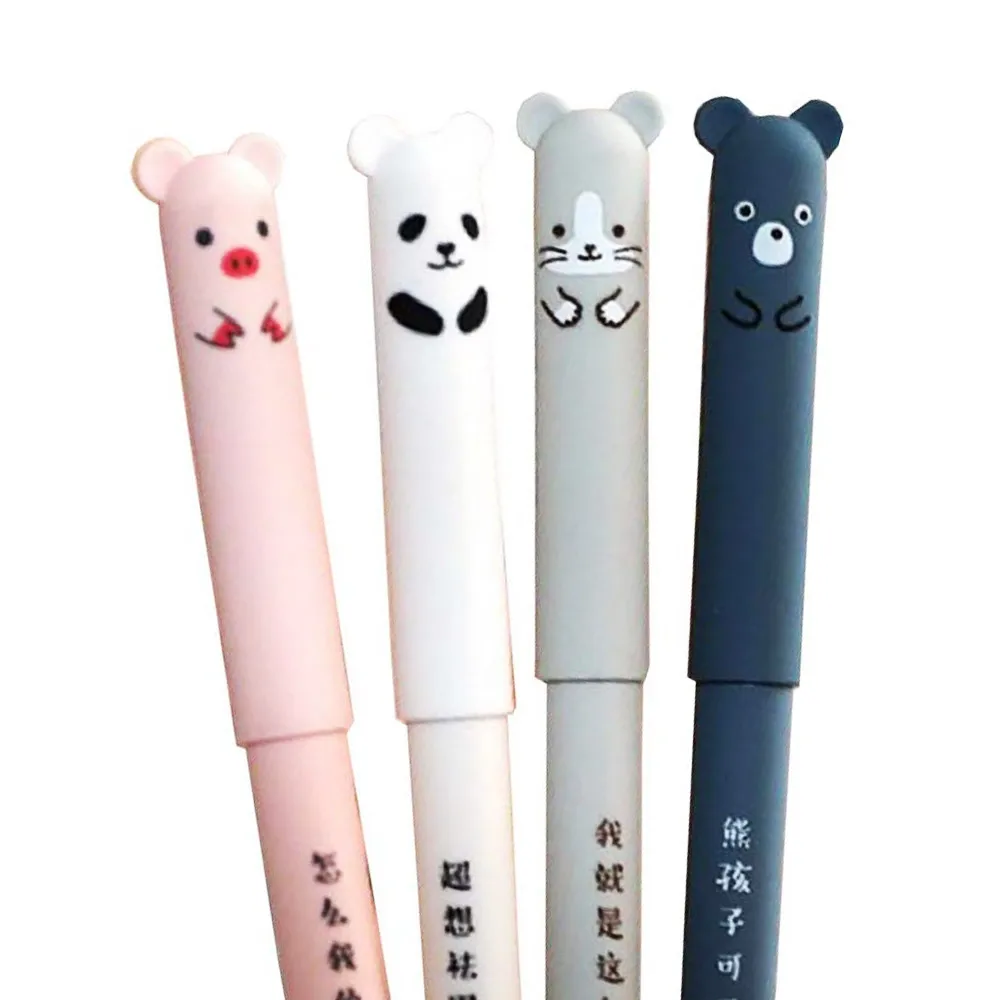 Стираемая ручка 0 35 мм с мультяшными животными милая панда кошка волшебные ручки
