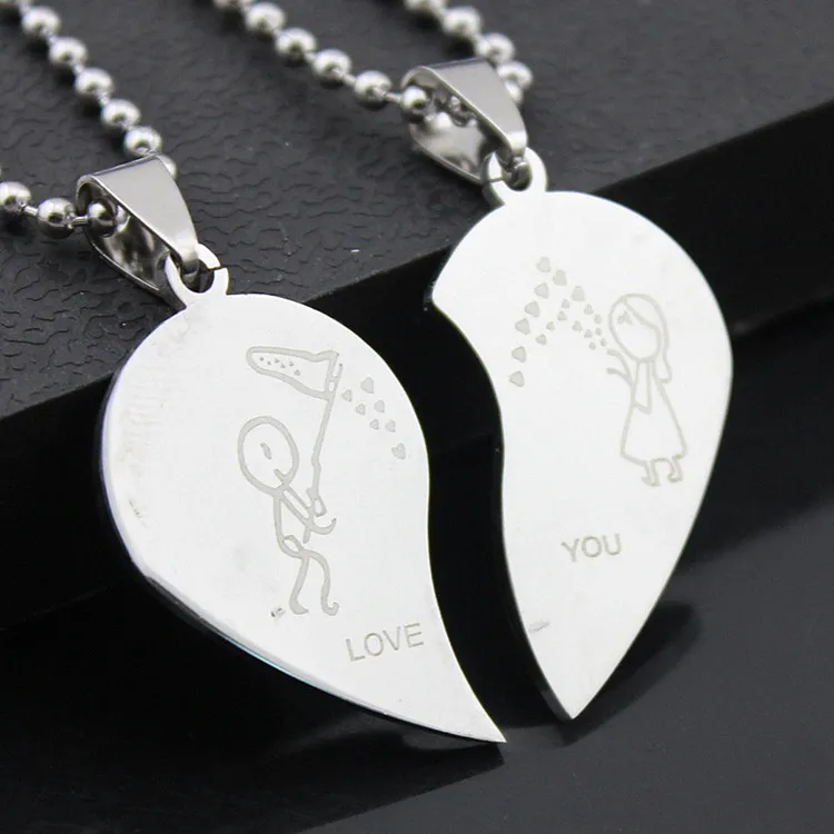 Модная подвеска пазл из нержавеющей стали черного и серебряного цвета в форме