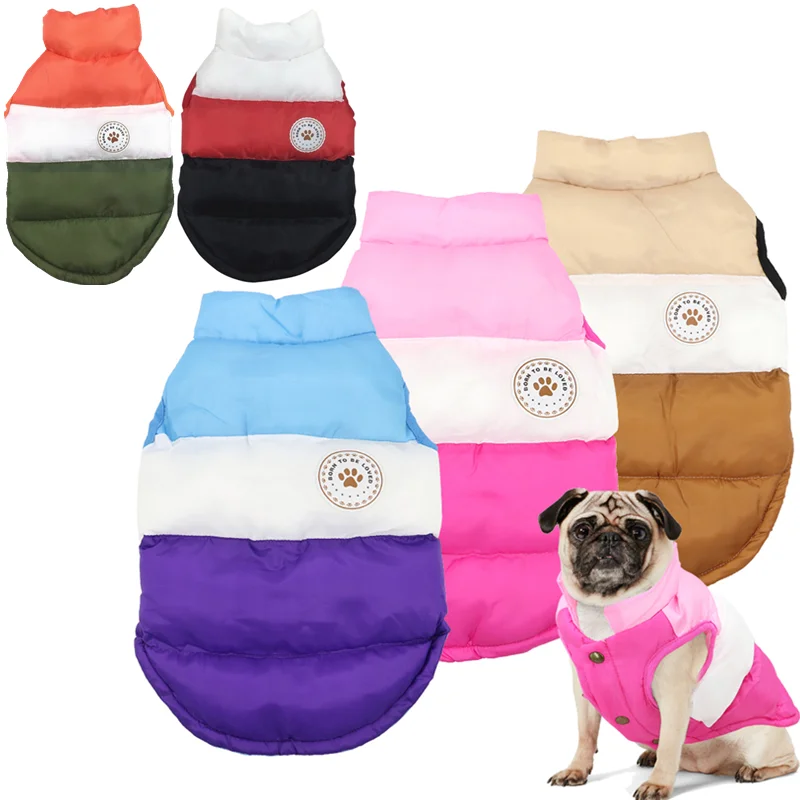 

Теплая одежда для собак для французского бульдога мопса Чихуахуа зимнее пальто для собаки куртка одежда для щенка костюм для домашних живо...