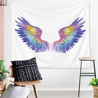 hot selling colorful angle wings pattern printed tapestry wall hanging decor living room background wall 7395cm tapiz