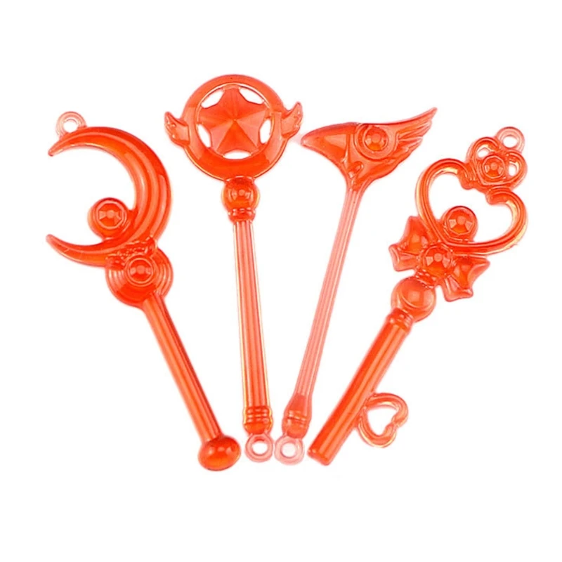 

4 Pcs Crystal Epoxy Resin Mold Magic Wand Silicone Mould DIY Handcrafts Casting