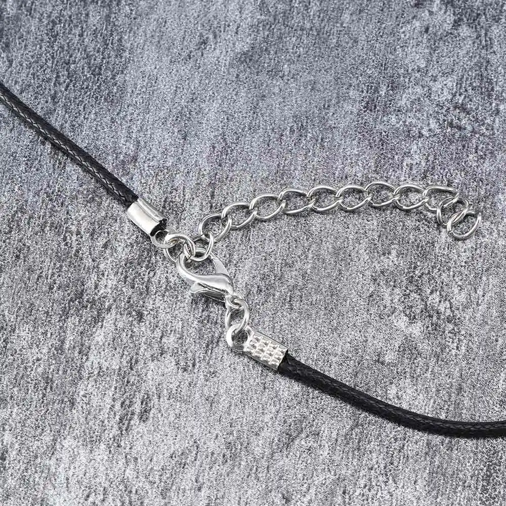 Ожерелье женское/Мужское антикварное кулон из нержавеющей стали и кожи с