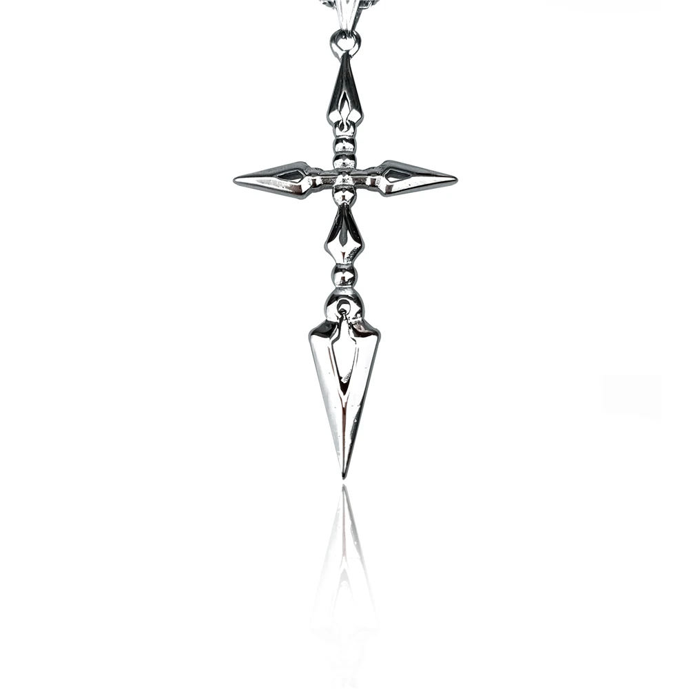 

Fashion 2021 Trend Flying Knife Wholesale Jewelry Mens Hip Hop Chains Necklaces for Women Stainless Steel Pendent Necklace
