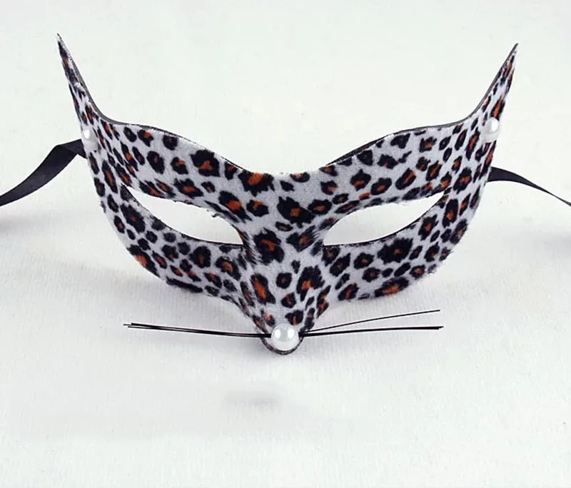 Сексуальная маска для девушек Хэллоуин леопард кот тигр милый костюм реквизит