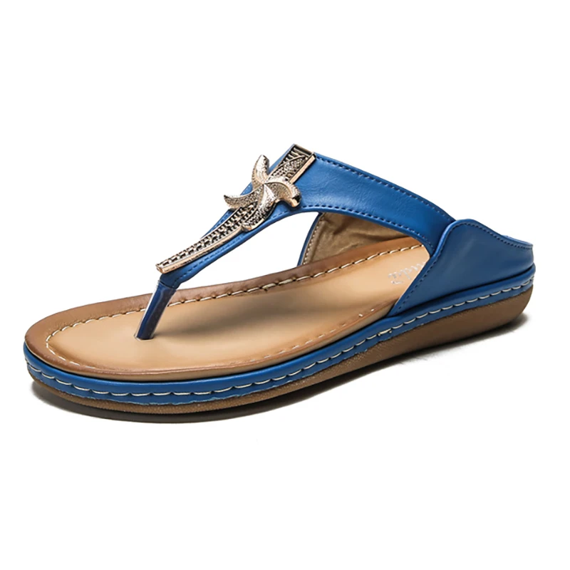 Шлепанцы женские нескользящие повседневные сандалии богемный стиль пикантная