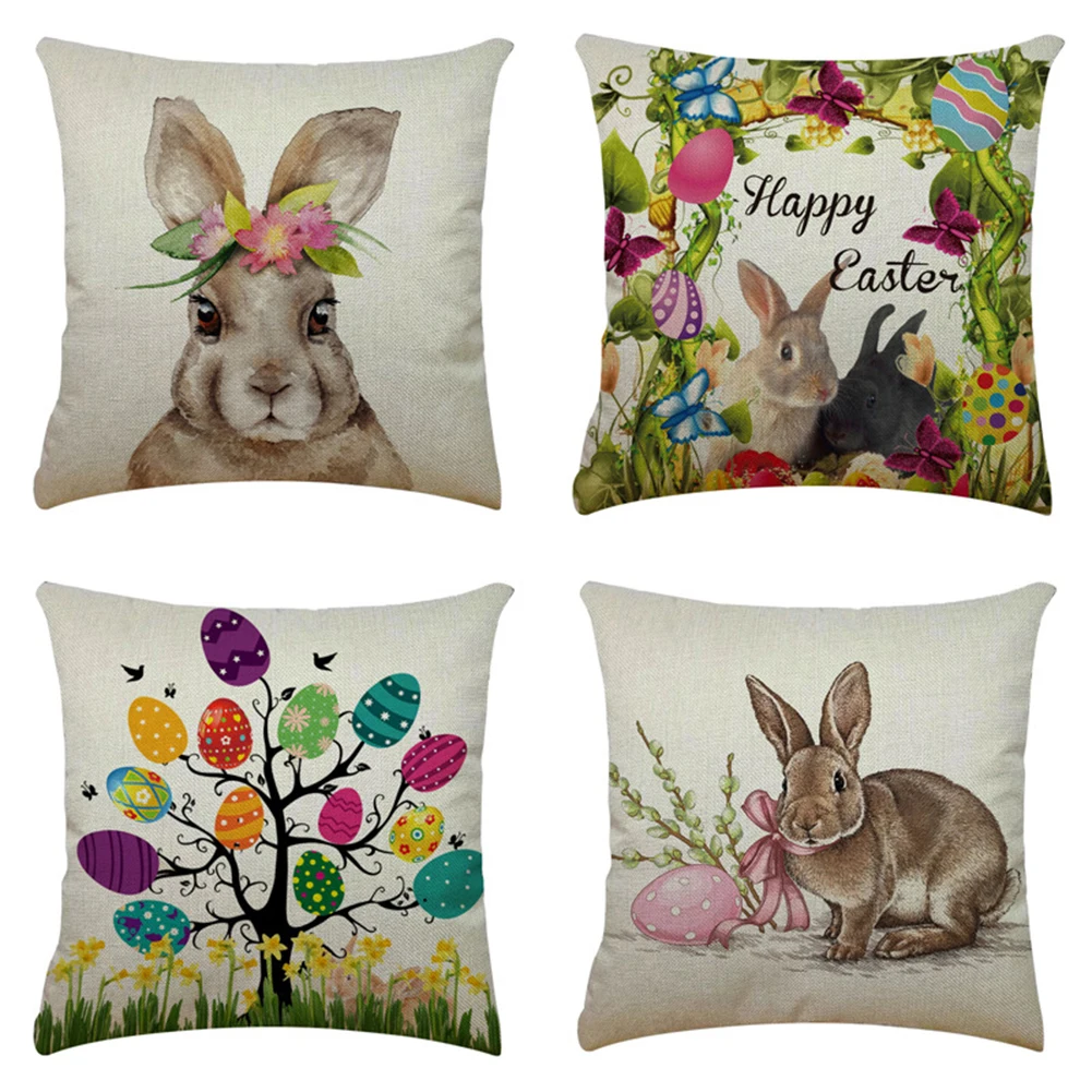 Пасхальное яйцо милый Чехол на подушку со скрытой молнией для дома автомобиля