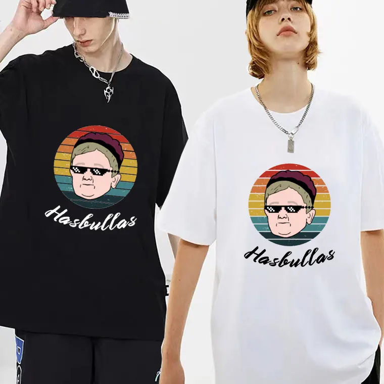 

Team Hasbulla Smile Classic Vintage Tshirt Hasbulla Fighting Meme Retro Men Women Summer Daily Casual Loose Tees Short Sleeve