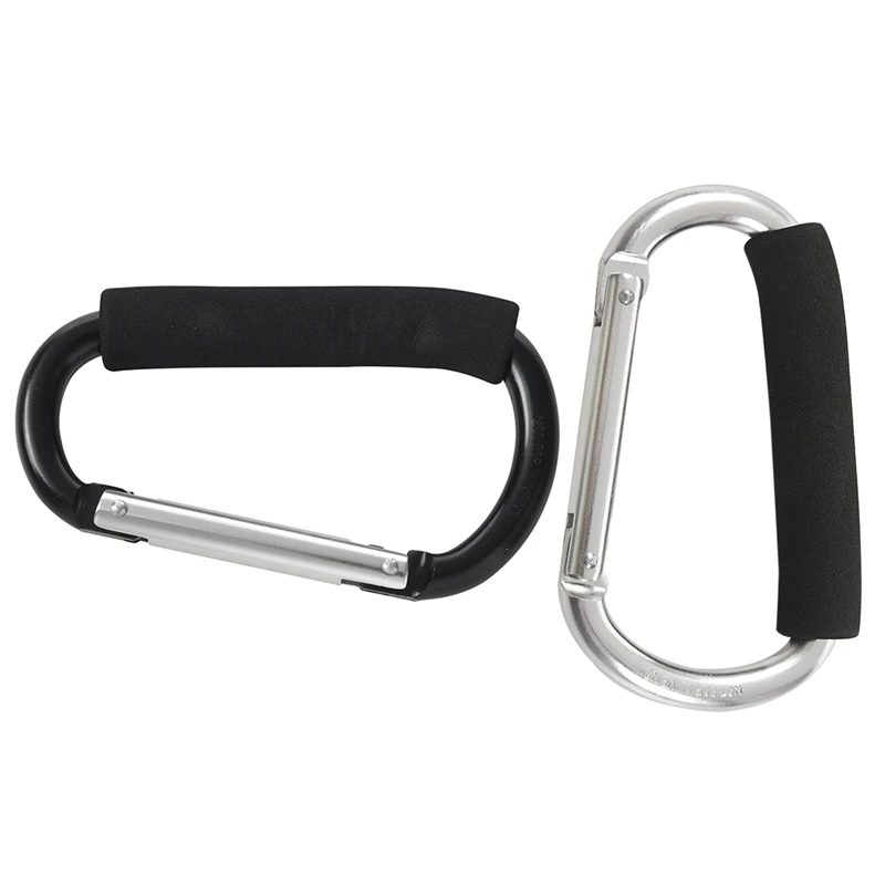 Крупный D образный карабин из алюминиевого сплава 2 шт. 14 см мягкая ручка крючок