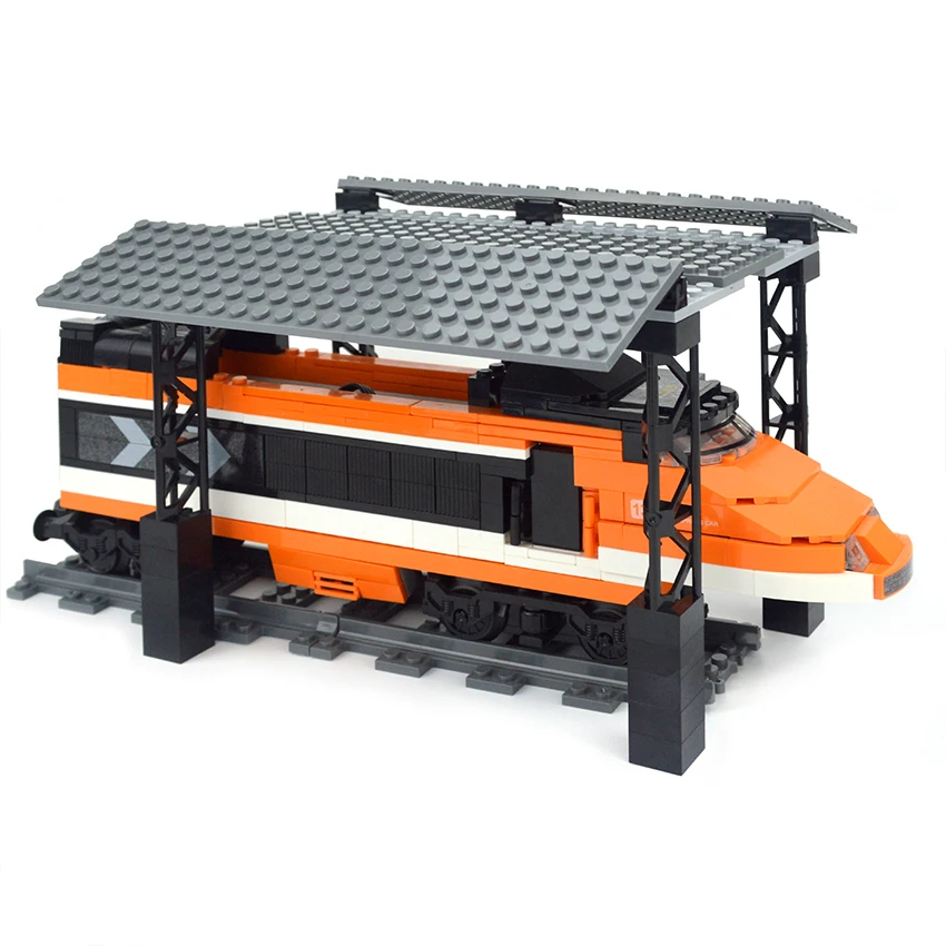 

City Trains Parts Bridge Tunnel Model straight curved Rail Bricks soft Flexible Cross Tracks Railway Creator DIY Building Blocks