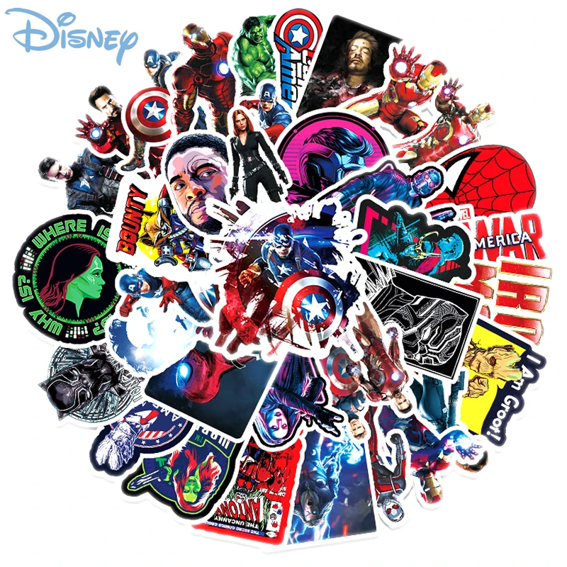 10-50 шт. с изображением героев фильма Марвел наклейки &quotМстители&quot Disney Cool Аниме