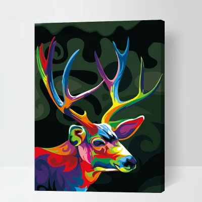 04 deer YH005 DIY Ручная Краска ed Масляная Живопись Животные картины цифровая краска ing по номерам Масляные картины китайская прокрутка краска - Цвет: 04 deer