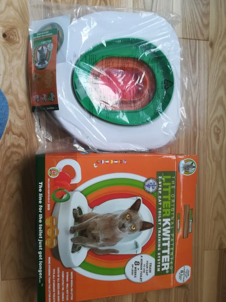 Профессиональная кошка обучение сиденье для унитаза Pet Box Kit поезд любовь чистые кошки использовать унитаз для людей легко узнать туалет коробка подарок