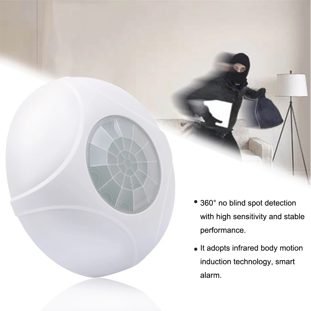 Крытая потолочная мини-охранная сигнализация для офиса на 360 градусов Круглый