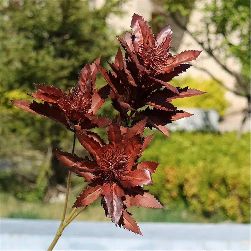 

10Pcs Fake Single Sagebrush 33.1" Length Simulation Eucalyptus Leaves for Wedding Home Decorative Artificial Greenery