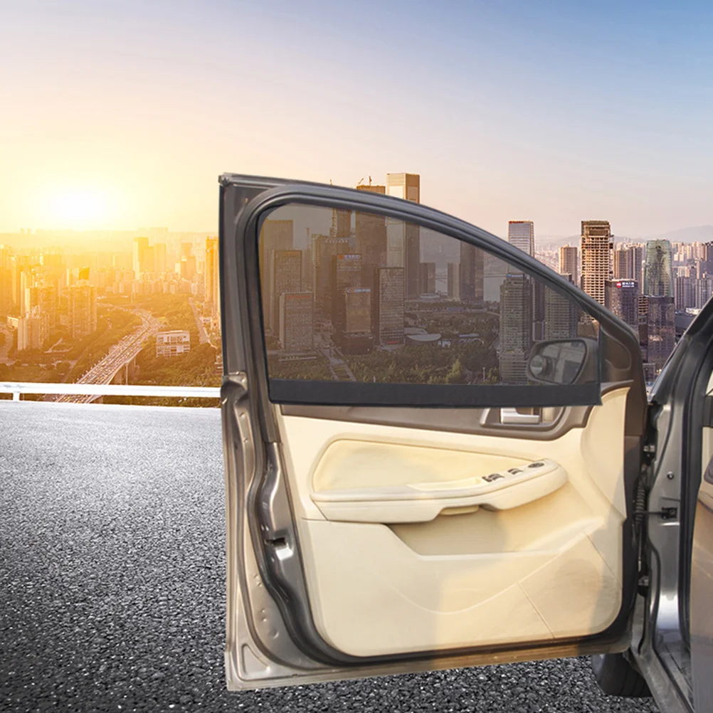 

2pcs Thickened Magnetic Car Sun Shade UV Protection Car Curtain Car Window Sunshade Side Window Mesh Sun Visor Summer