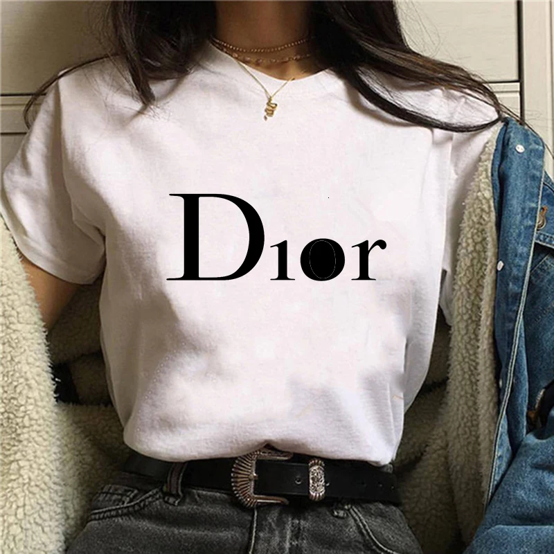 

Women's fashion T shirt new summer women's brand T shirt printed collar casual short sleeve Harajuku